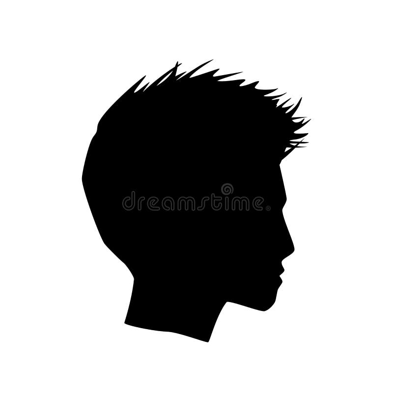 Male profile stock vector. Illustration of shadow, hair - 124972961