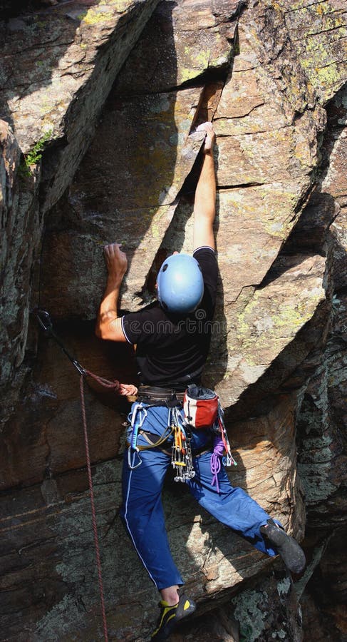 Male rock climber royalty free stock image Male rock climber royalty free stock image