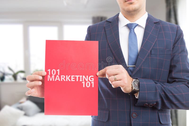 Salesperson advertising onehundred and one marketing on paper