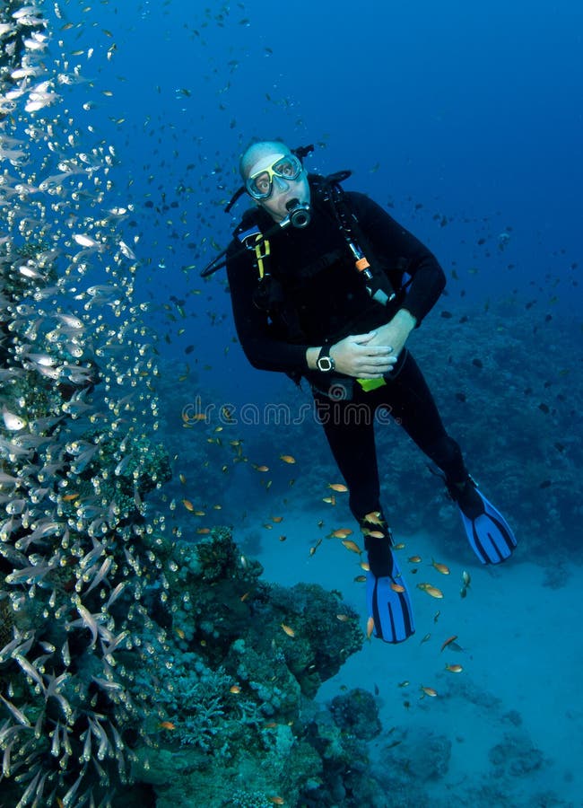 Male scuba diver