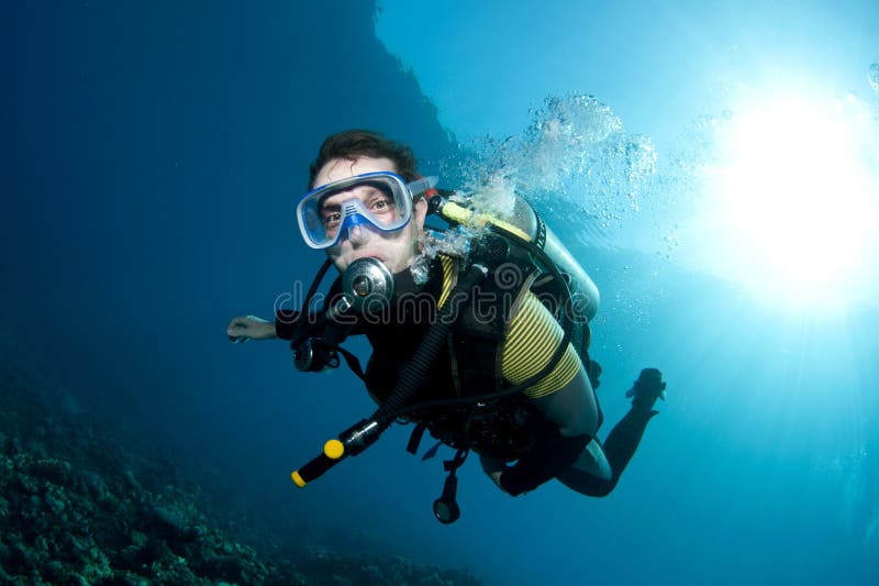 Male scuba diver