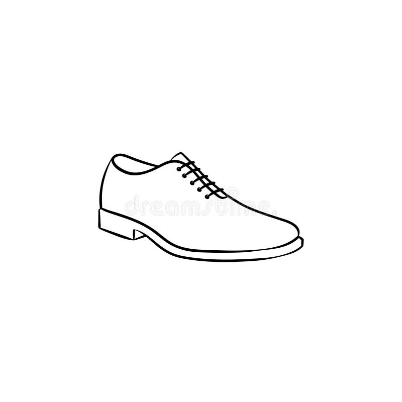 Male Shoe Hand Drawn Outline Doodle Icon. Stock Vector - Illustration ...