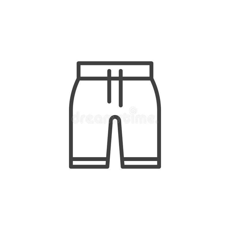 Male swimming shorts line icon vector illustration Male swimming shorts line icon vector illustration