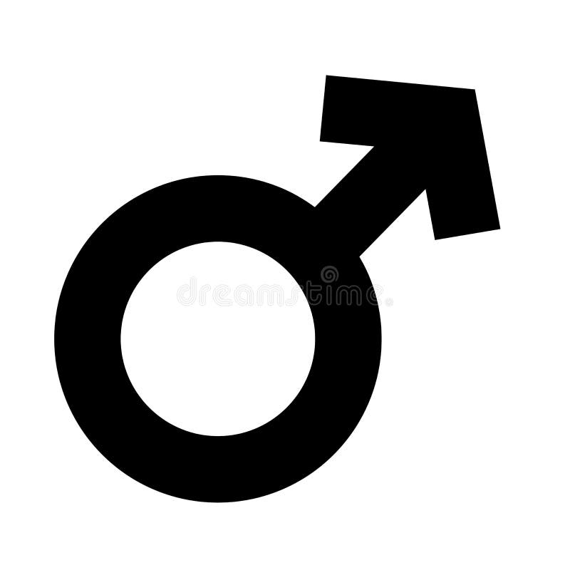 Male Symbol In Simple Outline Black Color Design Male Sexual 