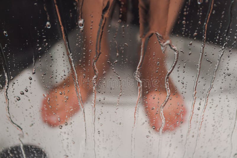 Male feet in the shower stock images Male feet in the shower stock images