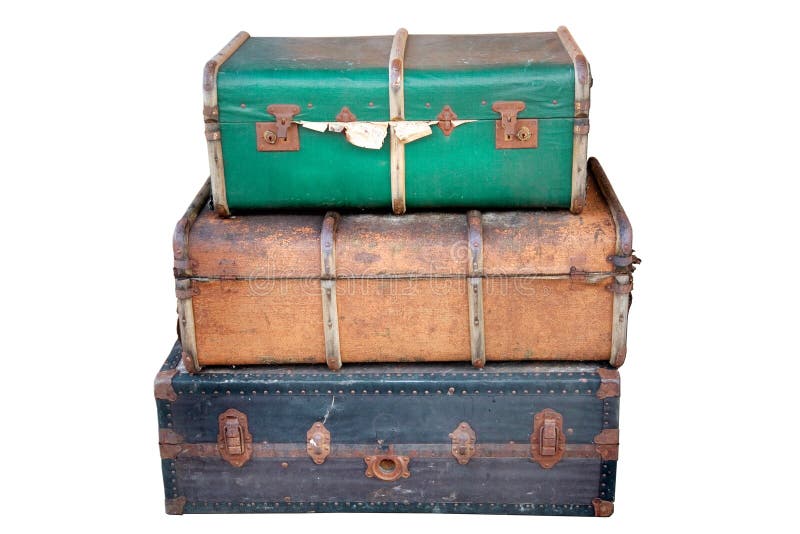 Maletas viejas imágenes de archivo libres de regalías Maletas viejas imágenes de archivo libres de regalías