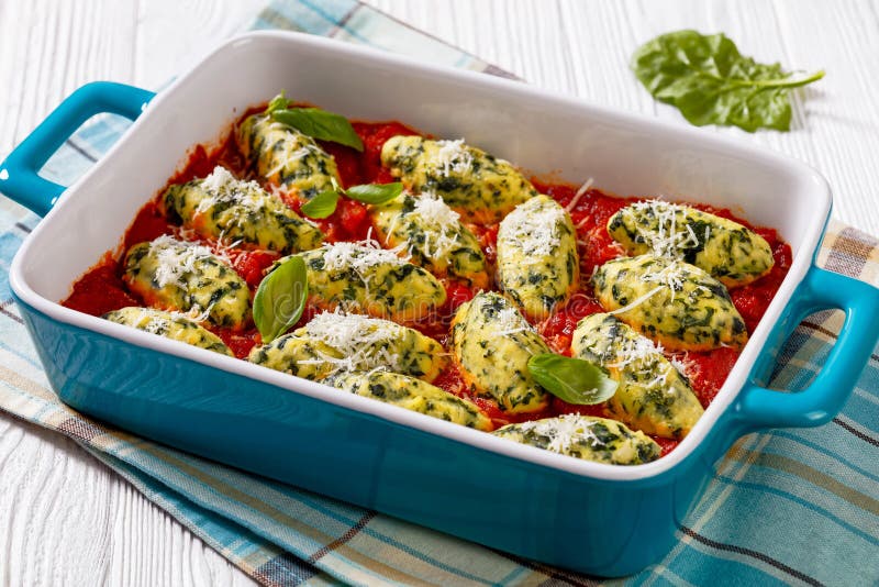 Malfatti, Hot Italian Spinach Ricotta Dumplings Stock Image - Image of ...