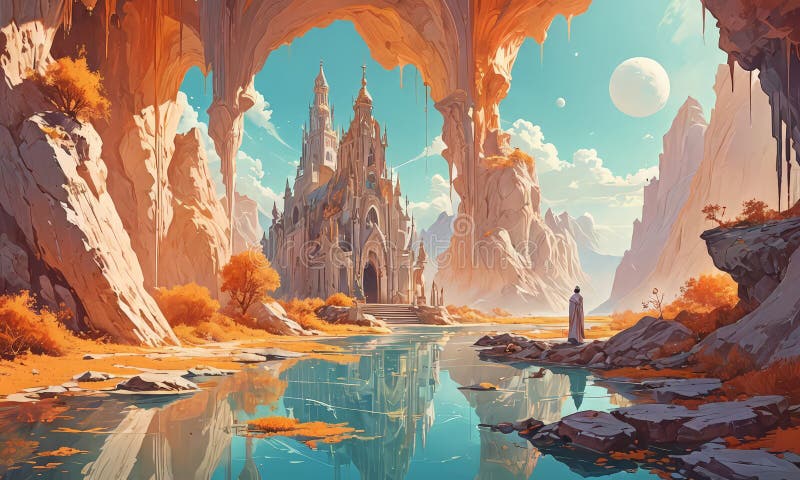 Malfluss in Canyon vektor abbildung