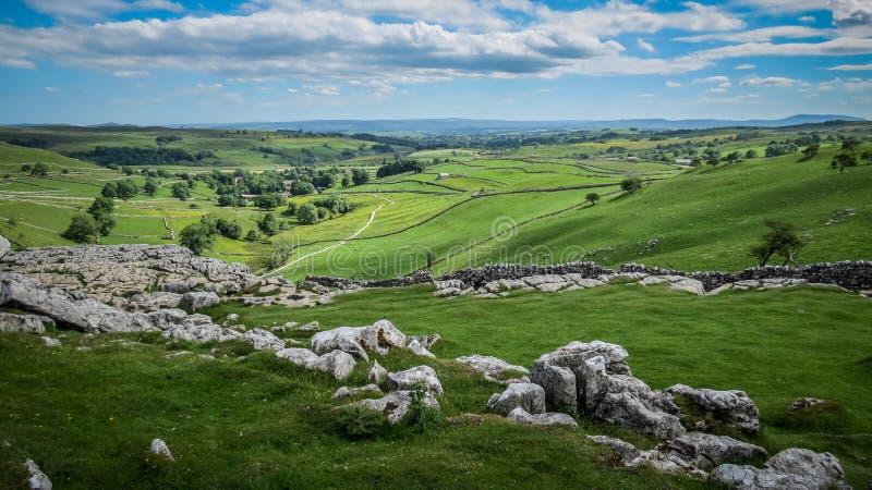 Malham Cove Limestone Pavement stock image Malham Cove Limestone Pavement stock image