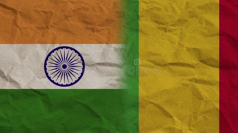 Mali and India Flags Together, Crumpled Paper Effect 3D Illustration Stock Illustration - Illustration of abstract, textured: 227058219 Mali and India Flags Together, Crumpled Paper Effect 3D Illustration Stock Illustration - Illustration of abstract, textured: 227058219