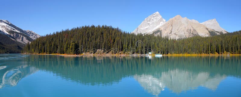 Maligne lake in Jasper national park stock image Maligne lake in Jasper national park stock image