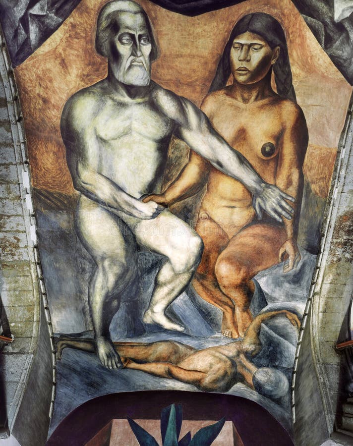 Malinche και Cortes στοκ εικόνα Malinche και Cortes στοκ εικόνα