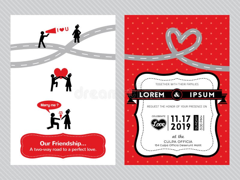 Mall för bröllopinbjudankort stock illustrationer Mall för bröllopinbjudankort stock illustrationer