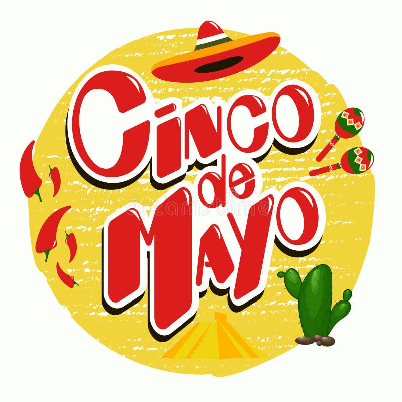 Mall för Cinco de Mayo affischdesign med jalapenoen för röd peppar, sombrero och med maracas royaltyfri illustrationer Mall för Cinco de Mayo affischdesign med jalapenoen för röd peppar, sombrero och med maracas royaltyfri illustrationer