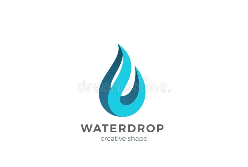 Mall för design för vattendropplogo Vågbegrepp Waterdrop symbol Idé för Aqualiten droppelogotyp royaltyfri illustrationer Mall för design för vattendropplogo Vågbegrepp Waterdrop symbol Idé för Aqualiten droppelogotyp royaltyfri illustrationer