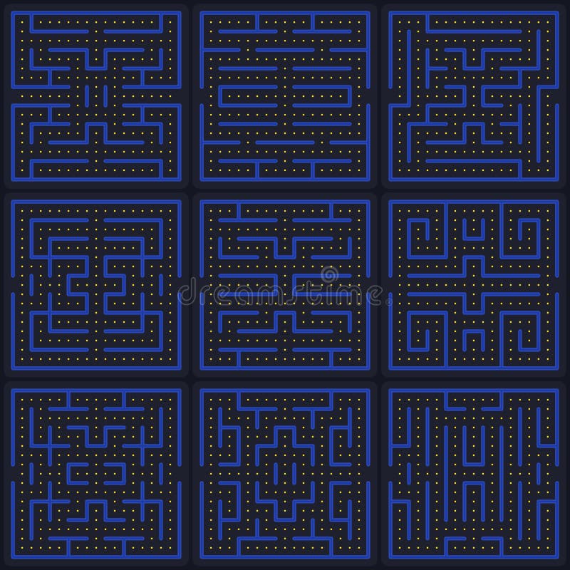 Game concept maze. Modern arcade video game interface design elements. Game world. Computer or mobile game screen. Game concept maze. Modern arcade video game interface design elements. Game world. Computer or mobile game screen.