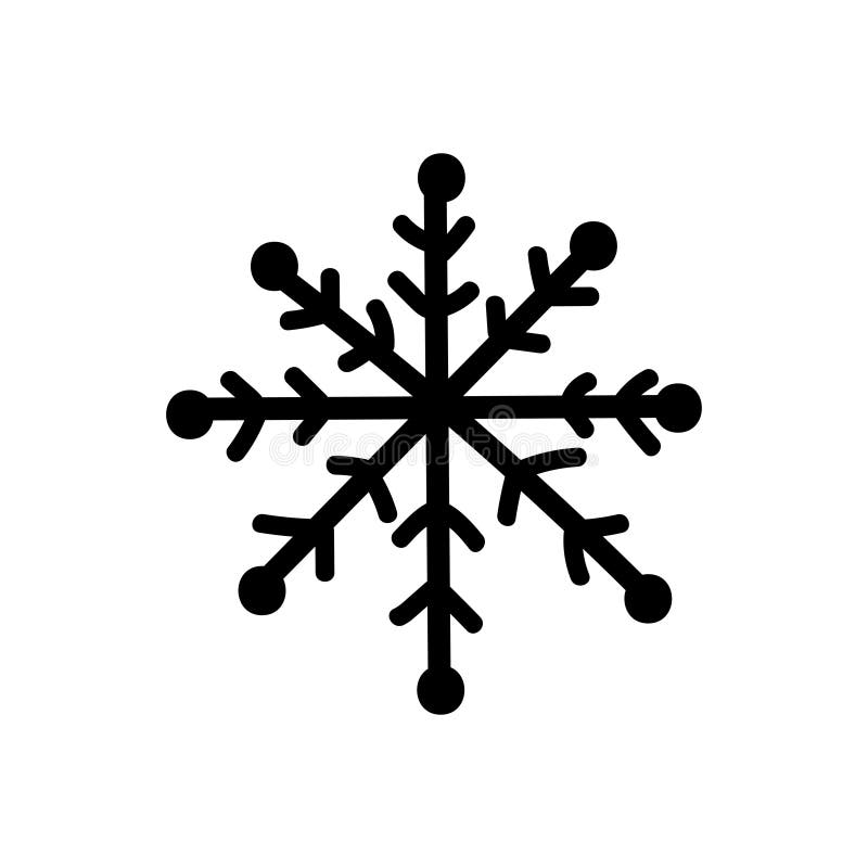 Mall för radritningsformat för logotypmall med snöflinga. isolerad på vit bakgrund. Minimalistiskt doodlformat för julklappar. vek stock illustrationer