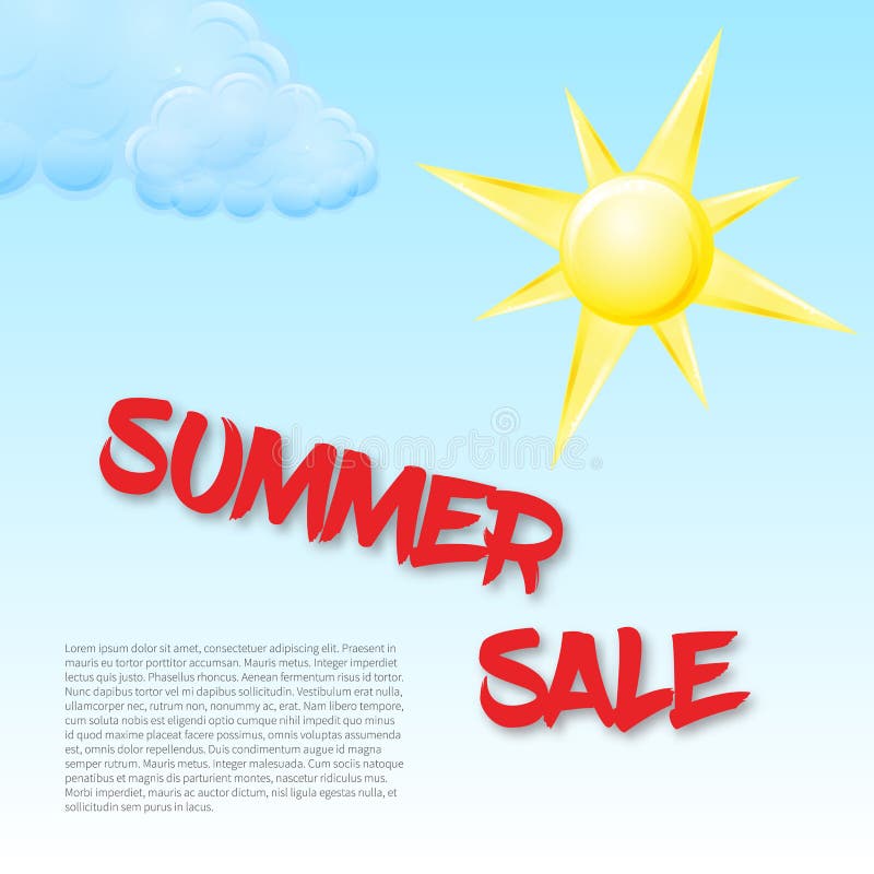 Mall för sommarförsäljningsbegrepp vektor illustrationer Mall för sommarförsäljningsbegrepp vektor illustrationer