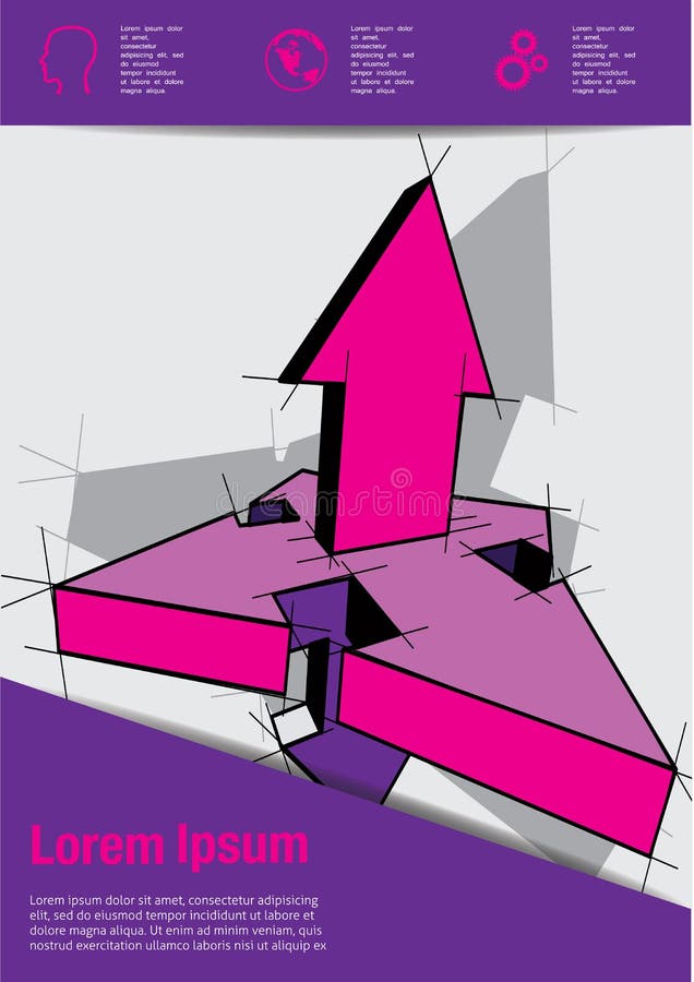 Mall för vektorbroschyrräkning stock illustrationer Mall för vektorbroschyrräkning stock illustrationer