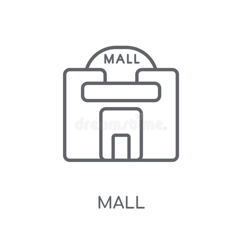 Mall Linear Icon. Modern Outline Mall Logo Concept on White Back Stock ...