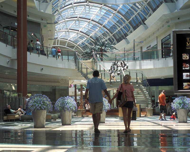 Walking through The Mall at Millenia in Orlando, Florida 