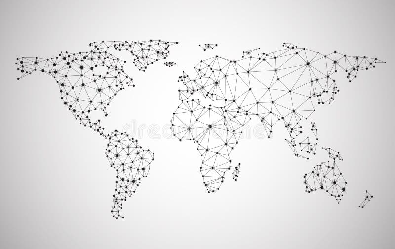 Malla de la red global Tierra Map