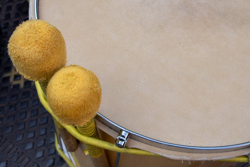 Mallets with drum stock photo. Image of play, sound 131930584