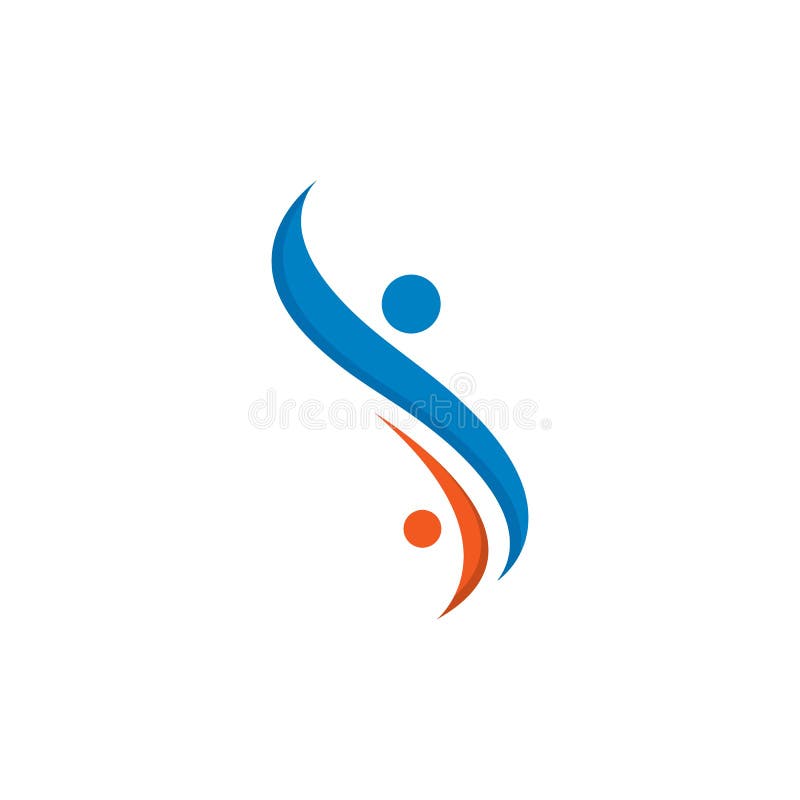 Mallvektor för mänsklig hälsa för livlogotyp stock illustrationer