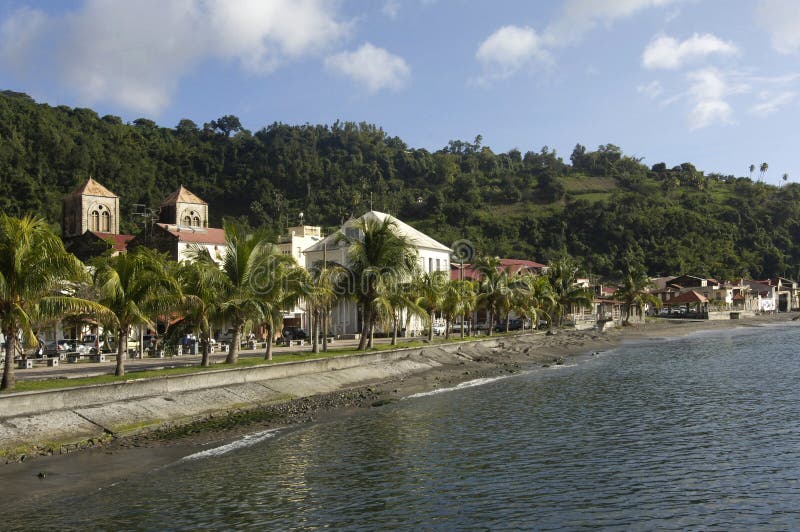 Malowniczy miasto saint pierre w Martinique fotografia stock Malowniczy miasto saint pierre w Martinique fotografia stock