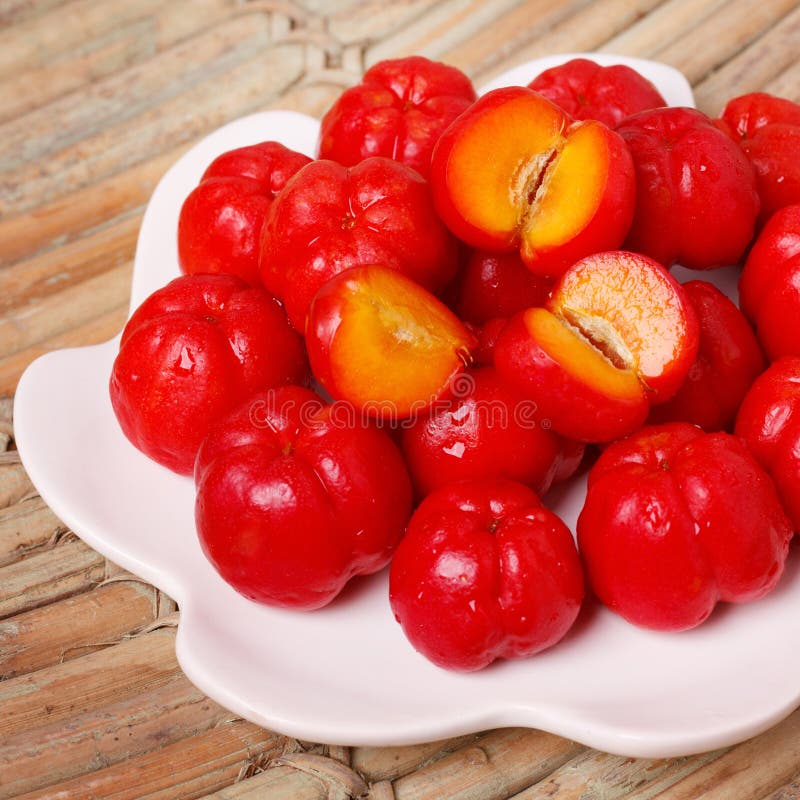 Malpighia κόκκινο acerola glabra, τροπικά φρούτα