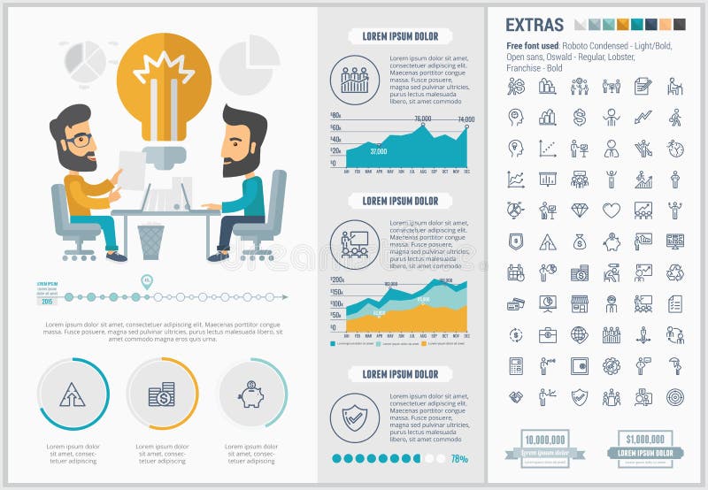 Malplaatje van bedrijfs het vlakke ontwerpinfographic vector illustratie Malplaatje van bedrijfs het vlakke ontwerpinfographic vector illustratie