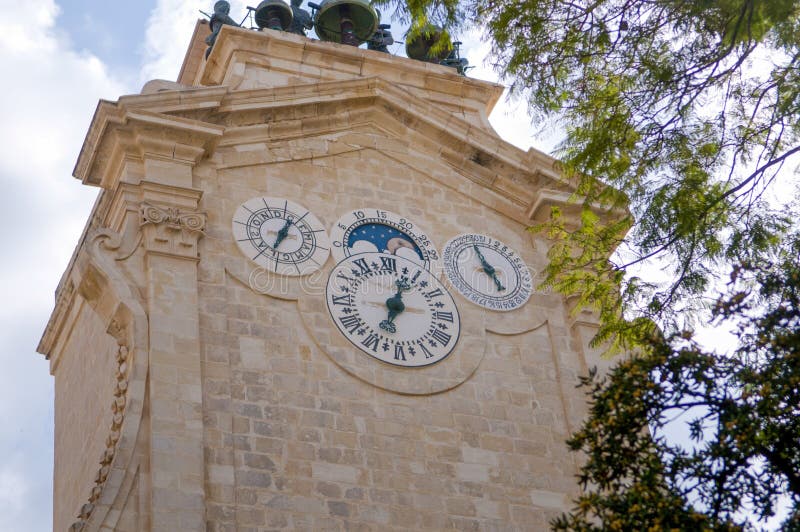Malta clock tower stock photo. Image of malta, travel 211472782