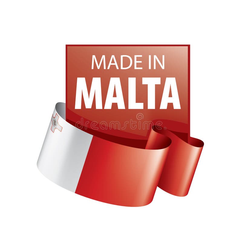 Malta flag, vector illustration on a white background royalty free illustration Malta flag, vector illustration on a white background royalty free illustration