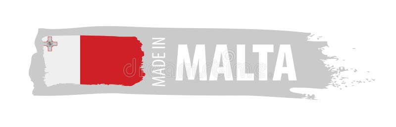 Malta flag, vector illustration on a white background stock illustration Malta flag, vector illustration on a white background stock illustration