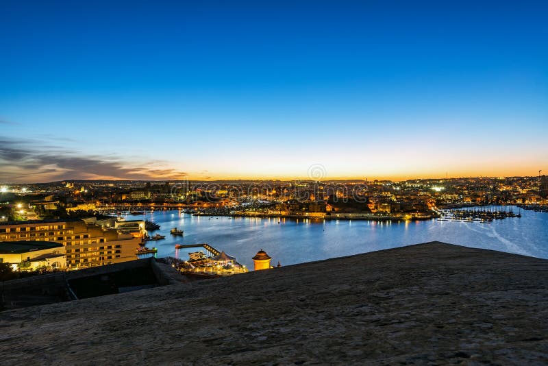 malta panorama valletta fotografering för bildbyråer malta panorama valletta fotografering för bildbyråer