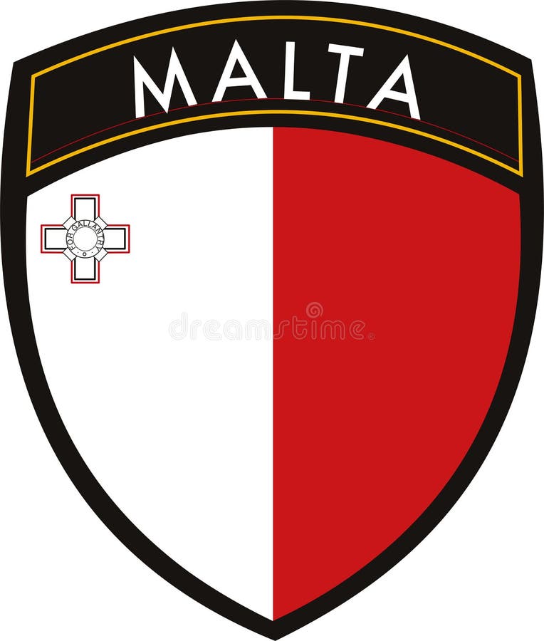 A crest military flag of malta. Flag malta vector vectors