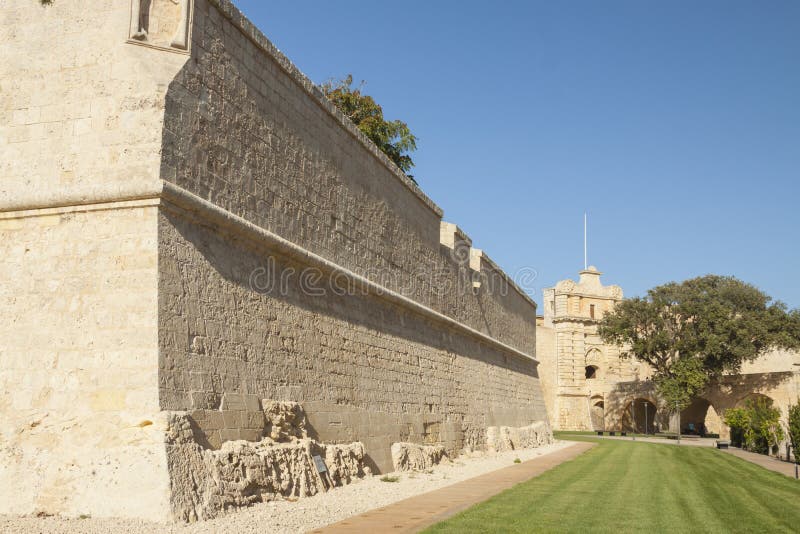 Malte, Mdina, murs de ville photos stock Malte, Mdina, murs de ville photos stock