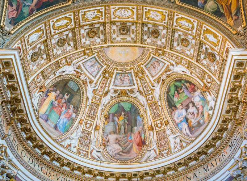 Malująca apsyda Cristoforo Casolani w kościół Santa Maria ai Monti w Rzym, Włochy obraz royalty free Malująca apsyda Cristoforo Casolani w kościół Santa Maria ai Monti w Rzym, Włochy obraz royalty free