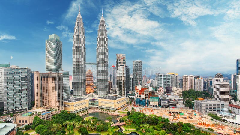 Malásia, skyline de Kuala Lumpur fotografia de stock Malásia, skyline de Kuala Lumpur fotografia de stock