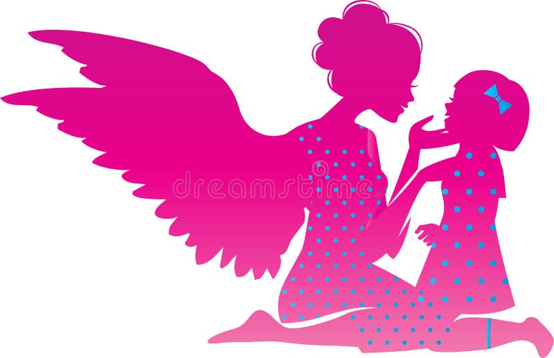 Download Mamá como ángel ilustración del vector. Ilustración de feliz - 80589284