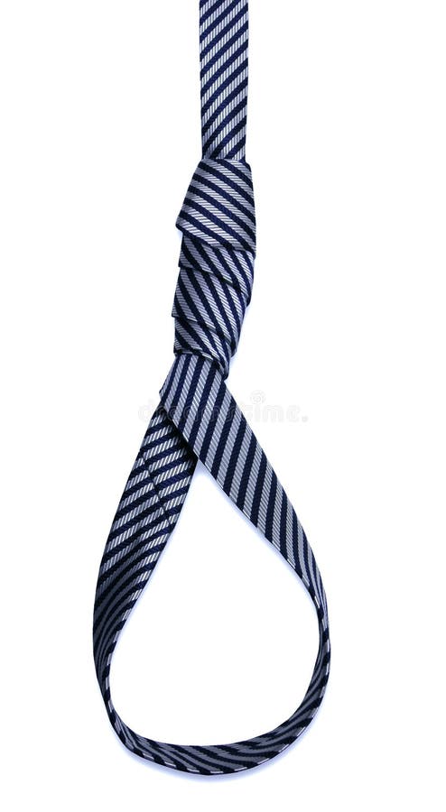 Gallows knot made of a business tie. Gallows knot made of a business tie