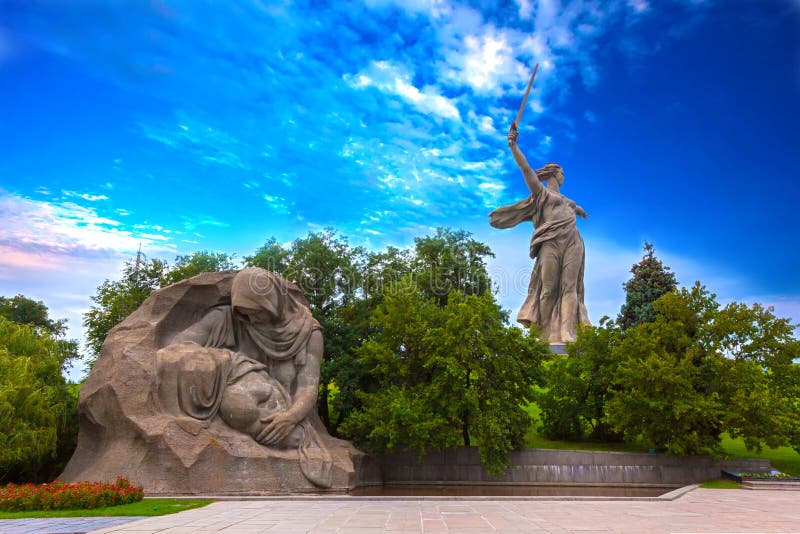 Mamaev Kurgan, Volgograd, Russia - agosto 2014 fotografie stock Mamaev Kurgan, Volgograd, Russia - agosto 2014 fotografie stock