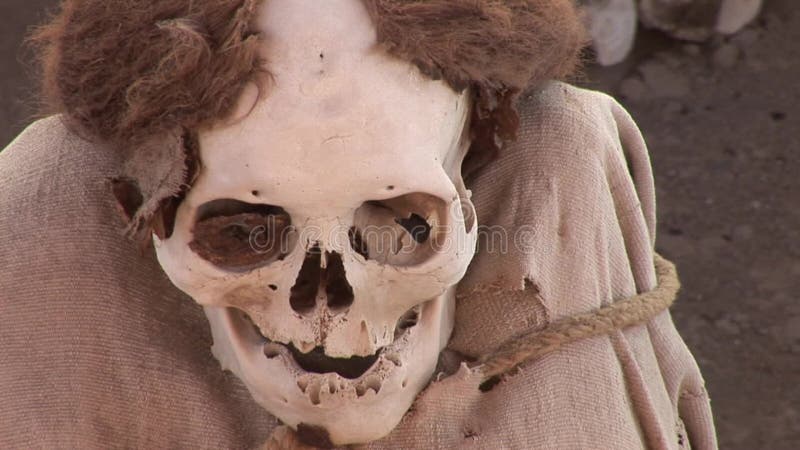 Momie au Pérou banque de vidéos