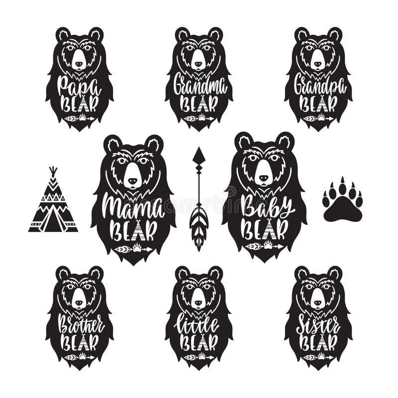 Maman Papa Bebe Frere Soeur Petite Grand Mere Grand Pere Ours Phrases De Typographie Dessinees A La Main Illustration De Vecteur Illustration Du Grizzly Enfant Maman Papa Bebe Frere Soeur Petite Grand Mere Grand Pere Ours Phrases De Typographie Dessinees A La Main Illustration De Vecteur Illustration Du Grizzly Enfant