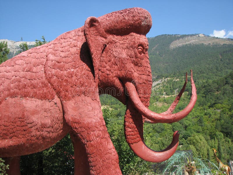 Mammoth stock photo. Image of landscape, carving, close 3163132