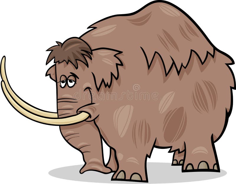 Mammoth Cartoon Illustration Stock Vector - Illustration of character