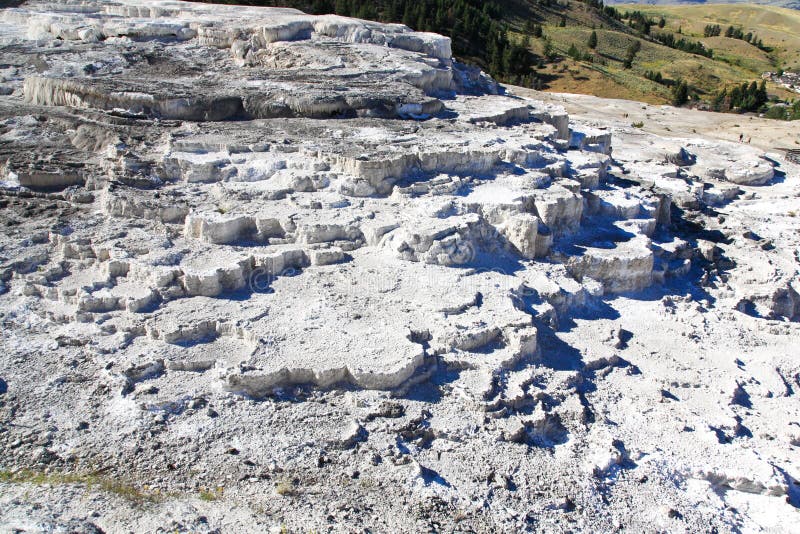 The Mammoth Hot Spring area in Yellowstone