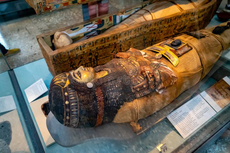Mamusia Egypt British Museum w Londyn, Anglia, UK obraz stock