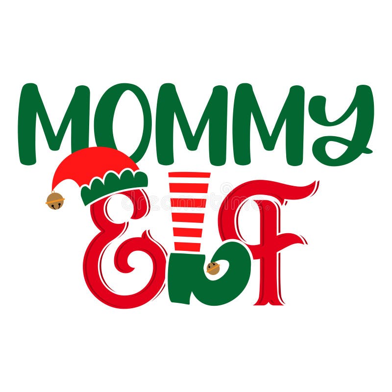 Mamusia Elf - fraza na bożonarodzeniowe ubrania lub brzydkie swetry