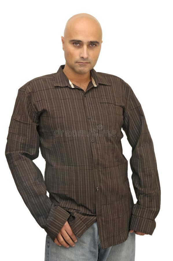 Man posing isolated against a white background. Adventurer adventure stock images, royalty-free photos and pictures